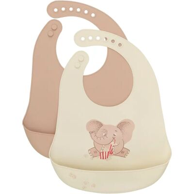 CeLaVi Silicon Bib Warm Taupe 2-pack CeLaVi Silicon Bib Warm Taupe 2-pack