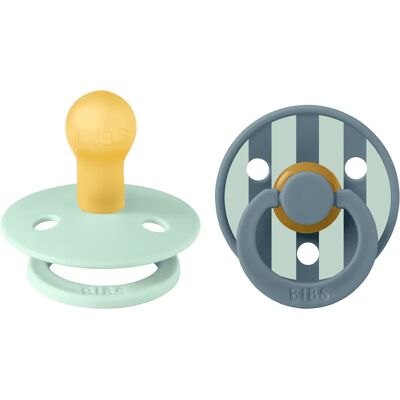 BIBS Pacifier Studio Colour Block Latex Size 1 Nordic Mint Petrol Mix 2-pack BIBS Pacifier Studio Colour Block Latex Size 1 Nordic Mint Petrol Mix 2-pack