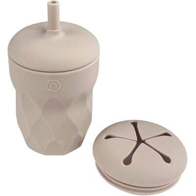 Najell Barnmugg Med Sugrör & Snacklock Dune Beige Najell Barnmugg Med Sugrör & Snacklock Dune Beige