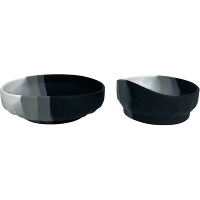 Najell Barntallrik & Skål Silikon Moonstone Black Najell Barntallrik & Skål Silikon Moonstone Black