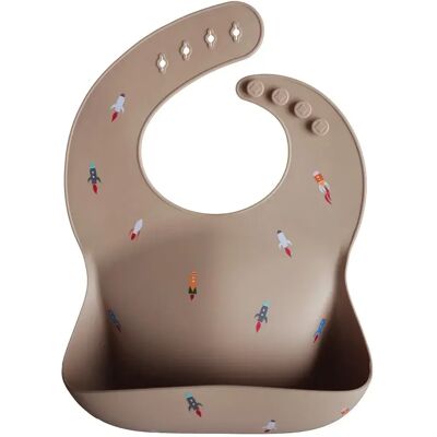 Mushie Silicone Bib Rocket Mushie Silicone Bib Rocket
