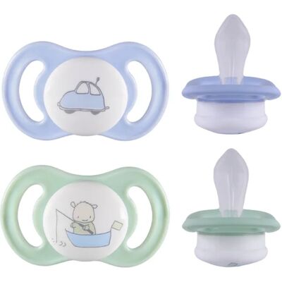 ESSKA Happy Mini 0+m Silikon Blå 2-pack ESSKA Happy Mini 0+m Silikon Blå 2-pack