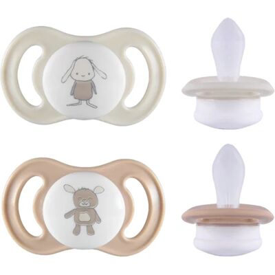 ESSKA Happy Mini 0+m Silikon Beige 2-pack ESSKA Happy Mini 0+m Silikon Beige 2-pack
