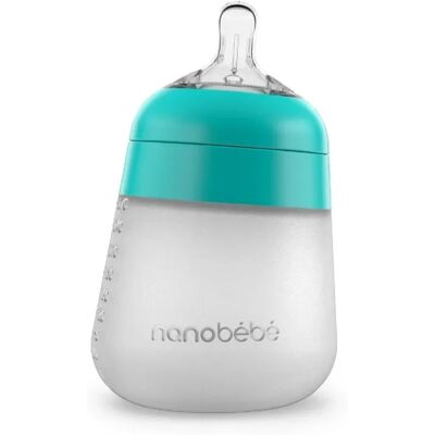 Nanobébé Flexy silikonflaska Anti-kolik 270 ml Turkos Nanobébé Flexy silikonflaska Anti-kolik 270 ml Turkos