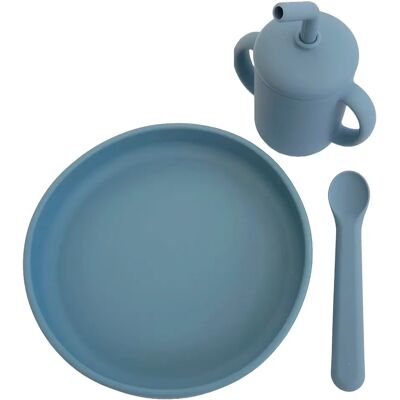 Summerville Organic Matset 3 delar Stone Blue Summerville Organic Matset 3 delar Stone Blue