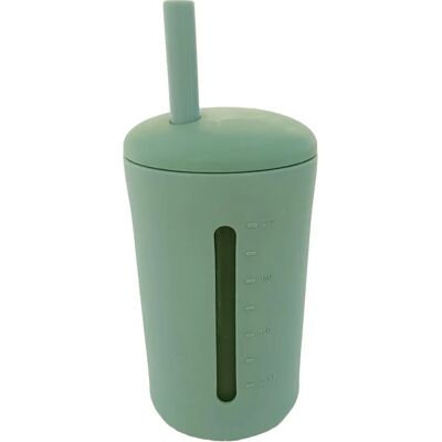 Summerville Organic Mugg med sugrör Silikon 200ml Cameo Green Summerville Organic Mugg med sugrör Silikon 200ml Cameo Green
