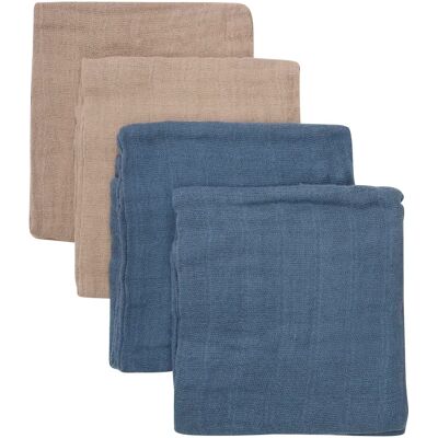 PIPPI Cloth Muslin Solid China Blue 4-pack PIPPI Cloth Muslin Solid China Blue 4-pack