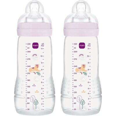 MAM Easy Active Pink 330 ml 2-pack MAM Easy Active Pink 330 ml 2-pack