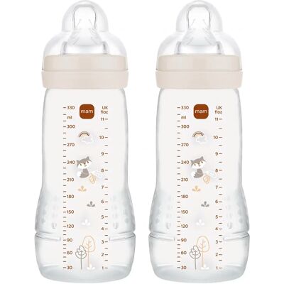 MAM Easy Active Neutral 330 ml 2-pack MAM Easy Active Neutral 330 ml 2-pack
