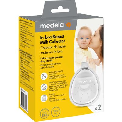 Medela In-bra bröstmjölksuppsamlare 2 st Medela In-bra bröstmjölksuppsamlare 2 st