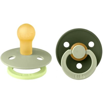 BIBS Pacifier Studio Colour Fusion Latex Sage Hunter Green Mix 2 pack Size 1 BIBS Pacifier Studio Colour Fusion Latex Sage Hunter Green Mix 2 pack Size 1
