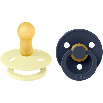 BIBS Pacifier Colour Latex Luna/Deep Space 2 pack Size 2 BIBS Pacifier Colour Latex Luna/Deep Space 2 pack Size 2