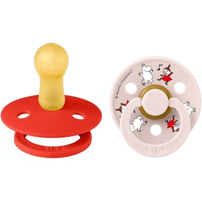BIBS, Mumin BIBS x Moomin Pacifier Colour Dancing Latex Candy Apple Mix 2 pack Size 2 BIBS, Mumin BIBS x Moomin Pacifier Colour Dancing Latex Candy Apple Mix 2 pack Size 2