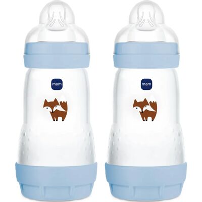 MAM Easy Start Anti-Colic Nappflaska Blue 260 ml 2-pack MAM Easy Start Anti-Colic Nappflaska Blue 260 ml 2-pack