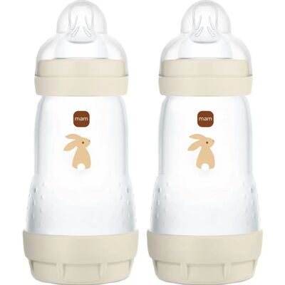 MAM Easy Start Anti-Colic Nappflaska Neutral 260 ml 2-pack MAM Easy Start Anti-Colic Nappflaska Neutral 260 ml 2-pack