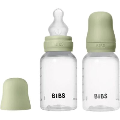 BIBS Baby Bottle Round Silicone Slow Flow 150 ml 2-pack Sage BIBS Baby Bottle Round Silicone Slow Flow 150 ml 2-pack Sage