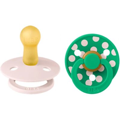 BIBS Pacifier Studio Colour Polka Latex Petal/Cactus 2-pack Size 2 BIBS Pacifier Studio Colour Polka Latex Petal/Cactus 2-pack Size 2