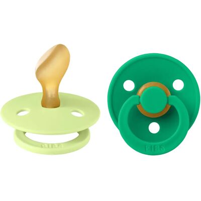 BIBS Pacifier Colour Anatomical Latex Matcha/Cactus 2-pack Size 2 BIBS Pacifier Colour Anatomical Latex Matcha/Cactus 2-pack Size 2