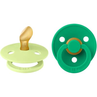 BIBS Pacifier Colour Anatomical Latex Matcha/Cactus 2-pack Size 1 BIBS Pacifier Colour Anatomical Latex Matcha/Cactus 2-pack Size 1