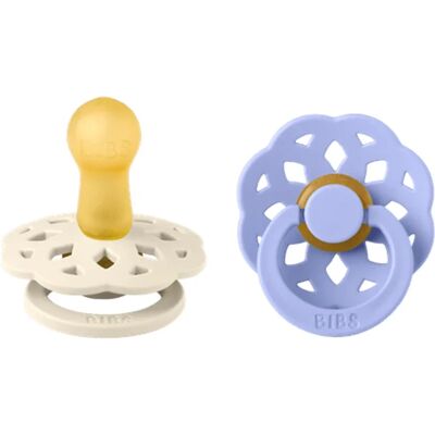 BIBS Pacifier Boheme Latex Ivory/Hush 2-pack Size 2 BIBS Pacifier Boheme Latex Ivory/Hush 2-pack Size 2