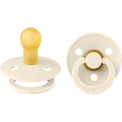 BIBS Pacifier Colour Latex Size 1 Ivory/Ivory 2-pack BIBS Pacifier Colour Latex Size 1 Ivory/Ivory 2-pack