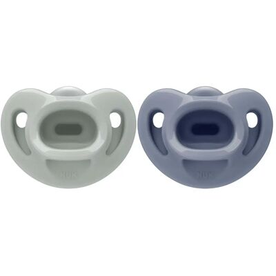 NUK First Choice Soft Napp 0-6 mån 2 st Green/Blue NUK First Choice Soft Napp 0-6 mån 2 st Green/Blue