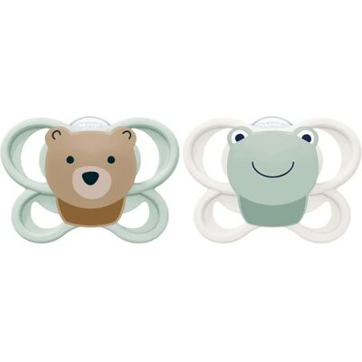 NUK Perfect Match Air Napp 0-6 mån Bear/Frog 2 st NUK Perfect Match Air Napp 0-6 mån Bear/Frog 2 st