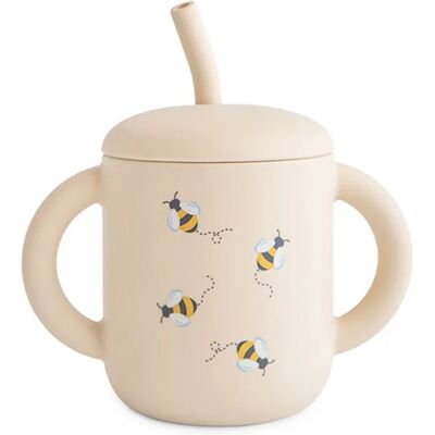 Mushie Silicone Training Cup + Straw 175 ml Bees Mushie Silicone Training Cup + Straw 175 ml Bees