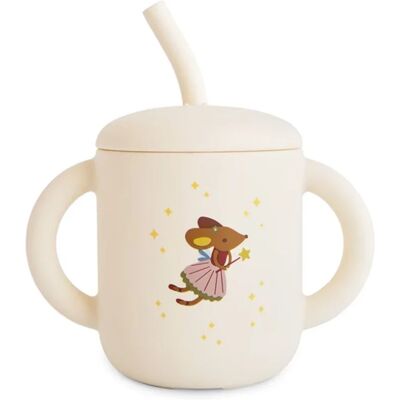 Mushie Silicone Training Cup + Straw 175 ml Fairy Mice Mushie Silicone Training Cup + Straw 175 ml Fairy Mice