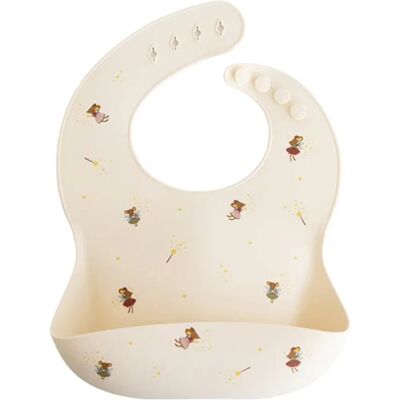 Mushie Silicone Bib Fairy Mice Mushie Silicone Bib Fairy Mice