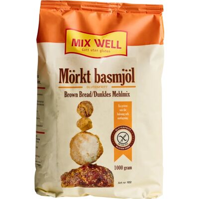 MixWell Mörkt Basmjöl Glutenfritt 1000 g MixWell Mörkt Basmjöl Glutenfritt 1000 g