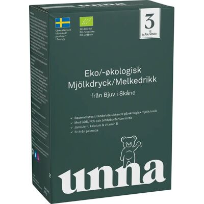 Unna Ekologisk Mjölkdryck Steg 3 600 g Unna Ekologisk Mjölkdryck Steg 3 600 g