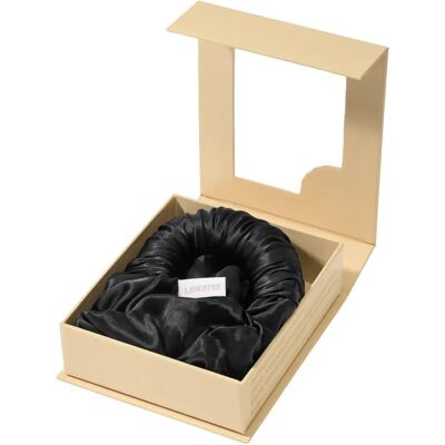 Lenoites Blowout Tie in Mulberry Silk Small Black Lenoites Blowout Tie in Mulberry Silk Small Black