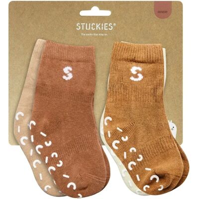 STUCKIES Strumpor i bomull 19/21 Desert 4-pack STUCKIES Strumpor i bomull 19/21 Desert 4-pack