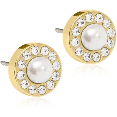 Blomdahl Örhängen GT Brilliance Halo Pearl White 8 mm 1par Blomdahl Örhängen GT Brilliance Halo Pearl White 8 mm 1par