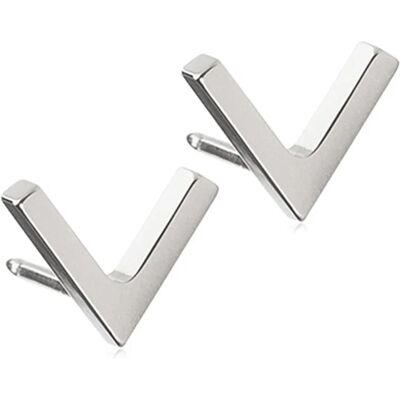 Blomdahl Natural Titanium Plain V Örhänge 8 mm Blomdahl Natural Titanium Plain V Örhänge 8 mm