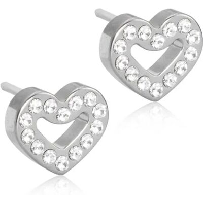 Blomdahl Örhängen Brill Heart Hollow Crystal 8mm 1par Blomdahl Örhängen Brill Heart Hollow Crystal 8mm 1par