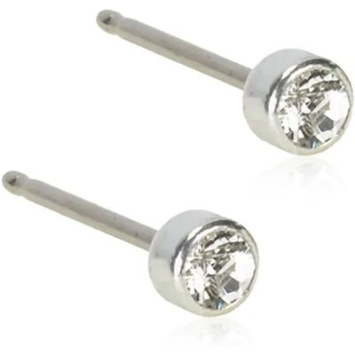 Blomdahl Örhängen ST Bezel 3mm Crystal 1 par Blomdahl Örhängen ST Bezel 3mm Crystal 1 par