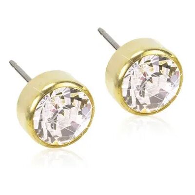 Blomdahl Örhängen Bezel Crystal Gold 5 mm Blomdahl Örhängen Bezel Crystal Gold 5 mm