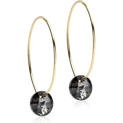 Blomdahl GT Ear Ring 25 mm, Round 8 mm, Black diamond Blomdahl GT Ear Ring 25 mm, Round 8 mm, Black diamond