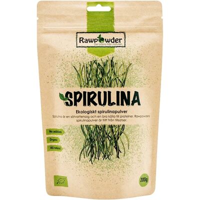 Rawpowder Organisk Spirulina - 200g - Krydda Rawpowder Organisk Spirulina - 200g - Krydda