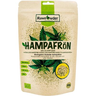 Rawpowder Skalade Hampafrön 300 g Rawpowder Skalade Hampafrön 300 g