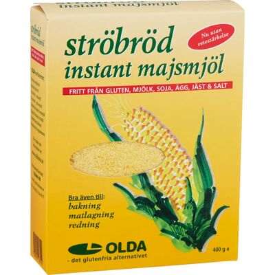 Olda Ströbröd Instant Majsmjöl Glutenfritt 400 g Olda Ströbröd Instant Majsmjöl Glutenfritt 400 g