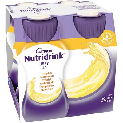 Nutridrink Jucy drickfärdigt Tropisk 4x200ml Nutridrink Jucy drickfärdigt Tropisk 4x200ml
