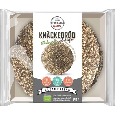 Clean Eating Ekologiskt Chia Knäckebröd 160 g Clean Eating Ekologiskt Chia Knäckebröd 160 g