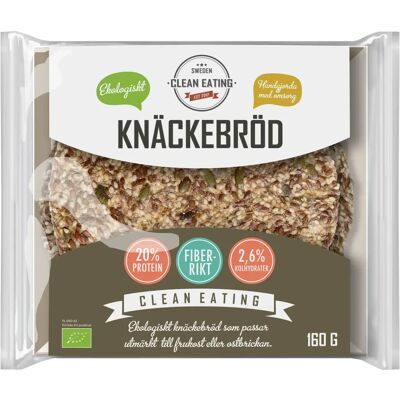 Clean Eating Ekologiskt Knäckebröd 160 g Clean Eating Ekologiskt Knäckebröd 160 g
