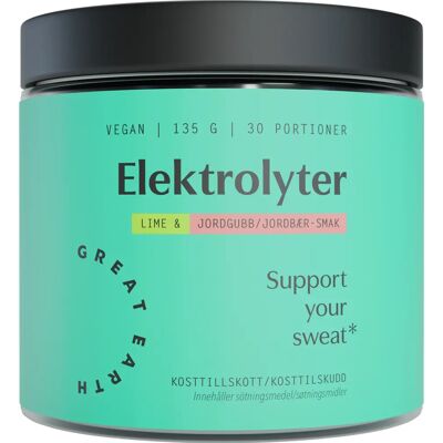 Great Earth Elektrolyter Jordgubb/Lime 135 g Great Earth Elektrolyter Jordgubb/Lime 135 g