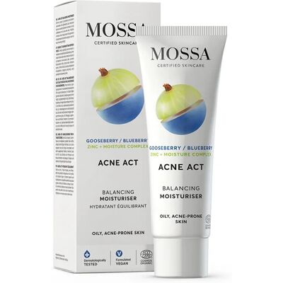 Mossa Blåbär Acne Act Balanserande Fuktighetskräm Mossa Blåbär Acne Act Balanserande Fuktighetskräm