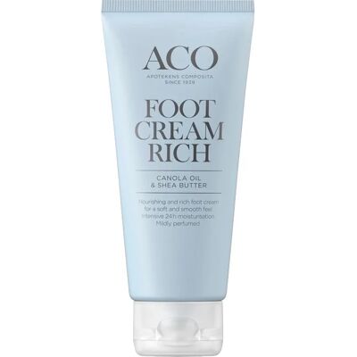 ACO Fotkräm Rich - Närande, 24 timmars fukt, Mjuka fötter ACO Fotkräm Rich - Närande, 24 timmars fukt, Mjuka fötter
