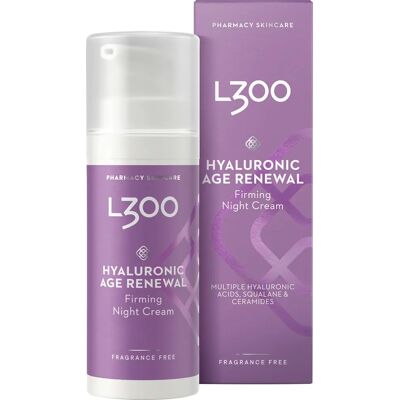 L300 Hyaluronic Age Renewal Night Cream - Återfuktande, Fastgörande & Parfymfri Nattkräm L300 Hyaluronic Age Renewal Night Cream - Återfuktande, Fastgörande & Parfymfri Nattkräm